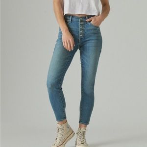 Lucky Brand High Rise Skinny Bridgette Jeans, Size 0/25 Ankle